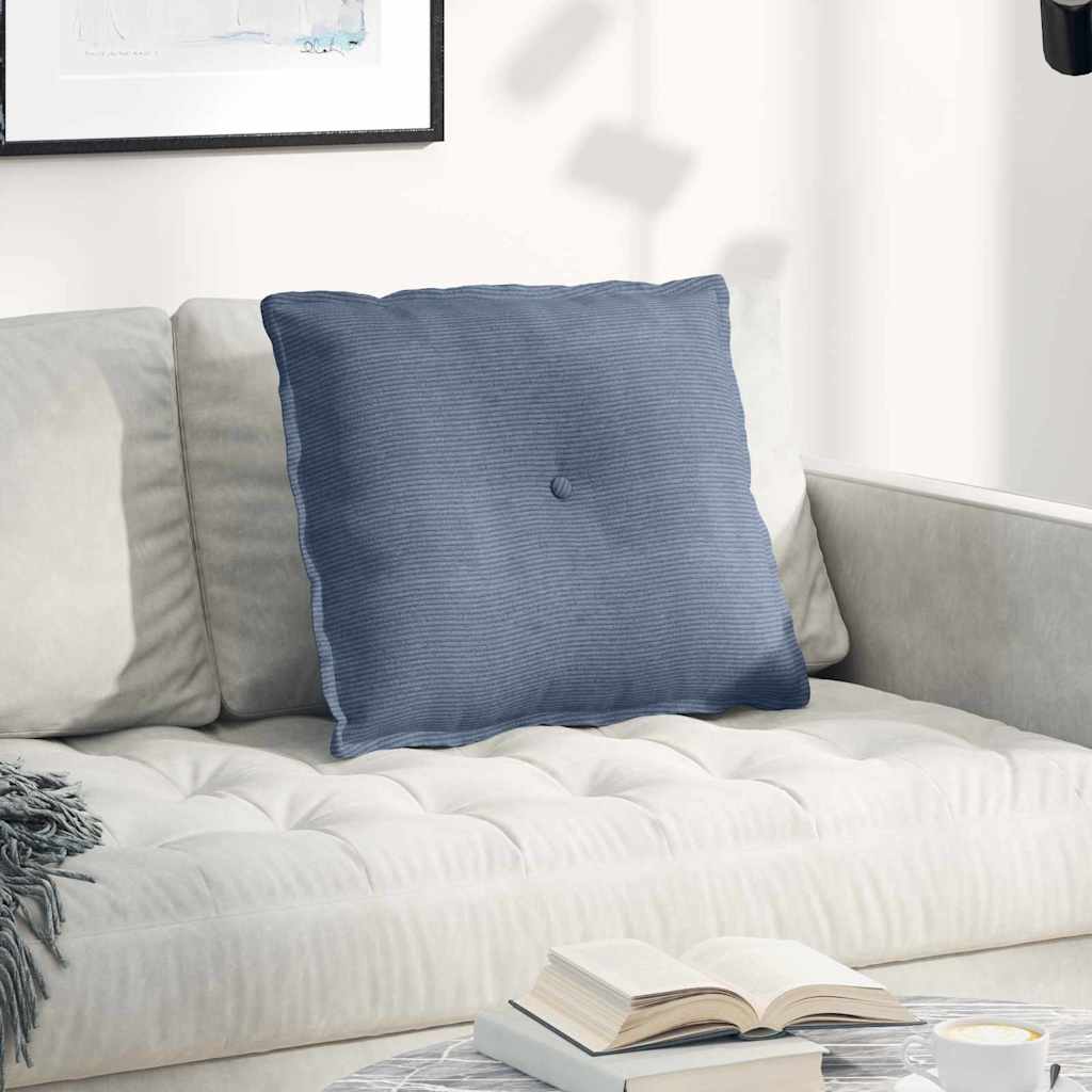 Rücken Kissen Blau 60 x 50 cm Cordstoff