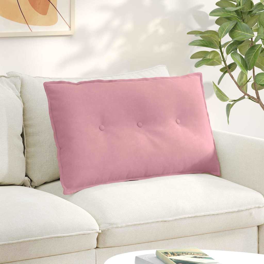 Rücken Kissen Rosa 80 x 50 cm Cordstoff