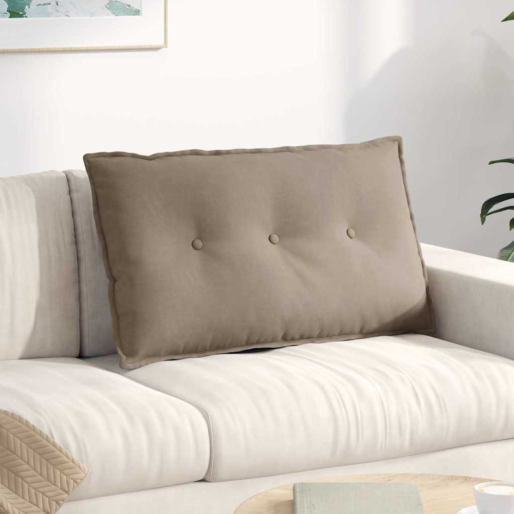 Rücken Kissen Taupe 80 x 50 cm Mikrofaserstoff