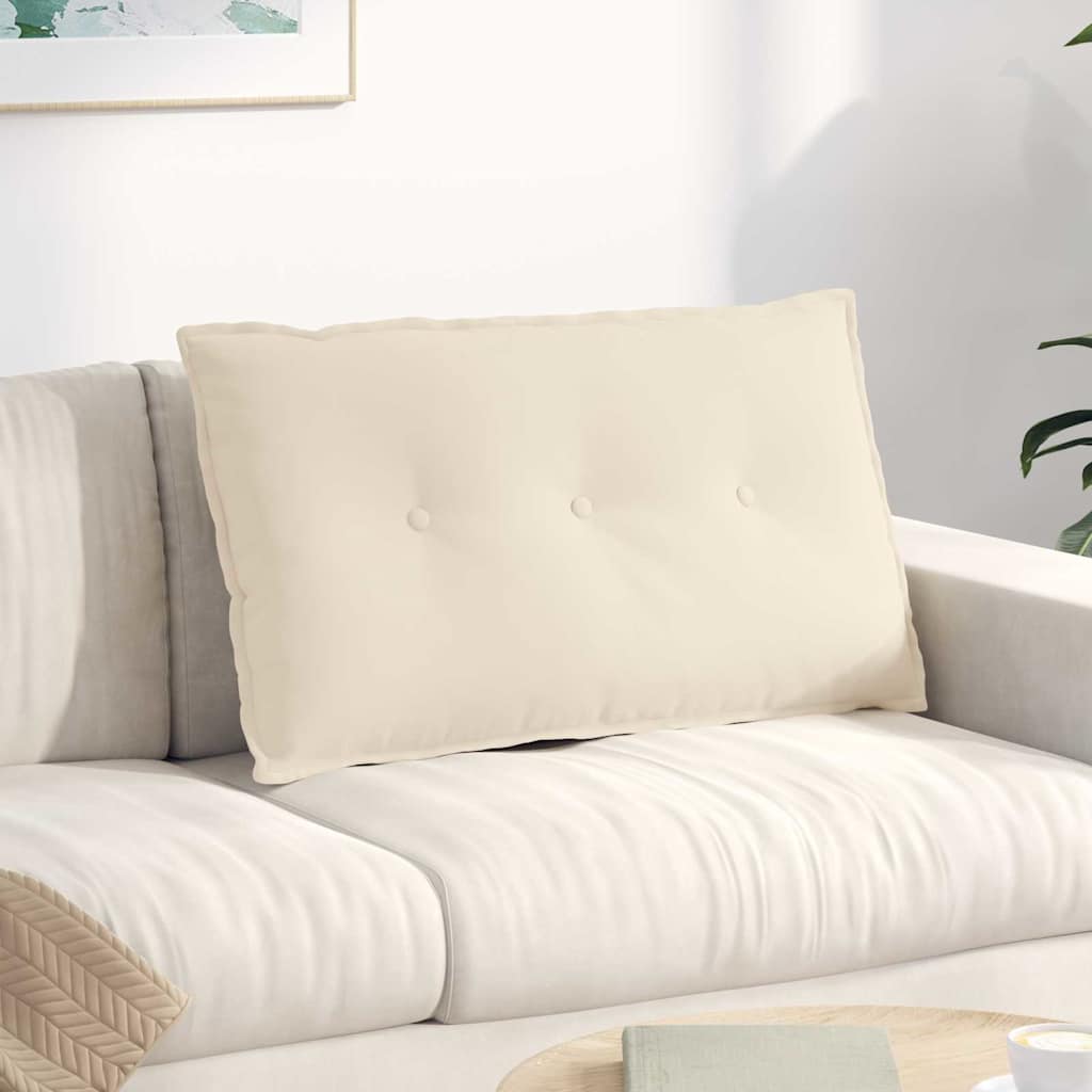 Rücken Kissen Beige 80 x 50 cm Mikrofaserstoff