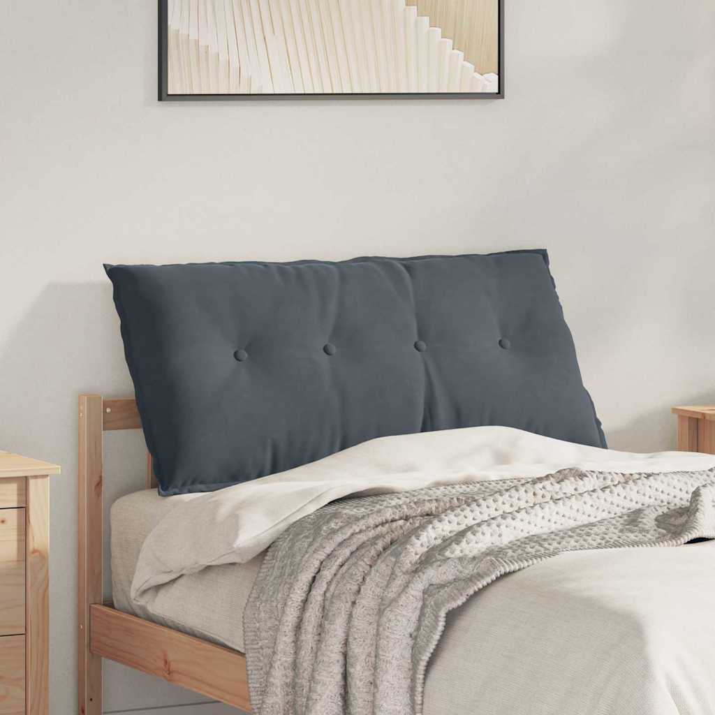 Rücken Kissen Dunkelgrau 100 x 50 cm Cordstoff