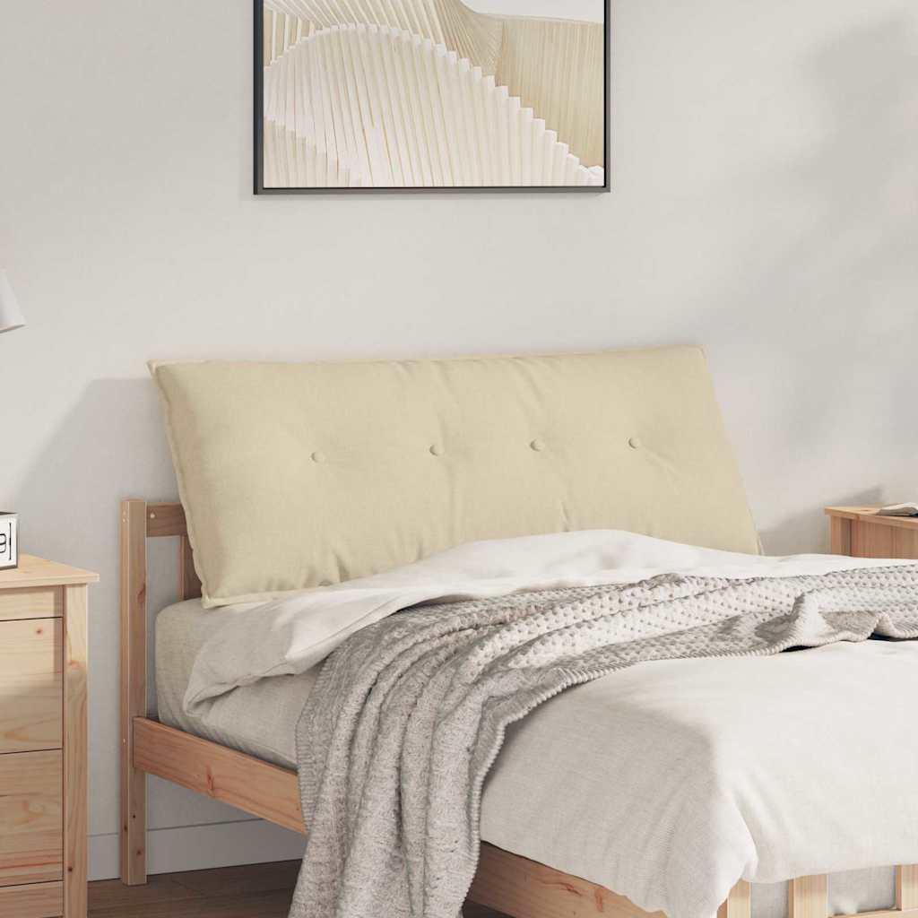 Rücken Kissen Creme 120 x 19 x 50 cm Stoff