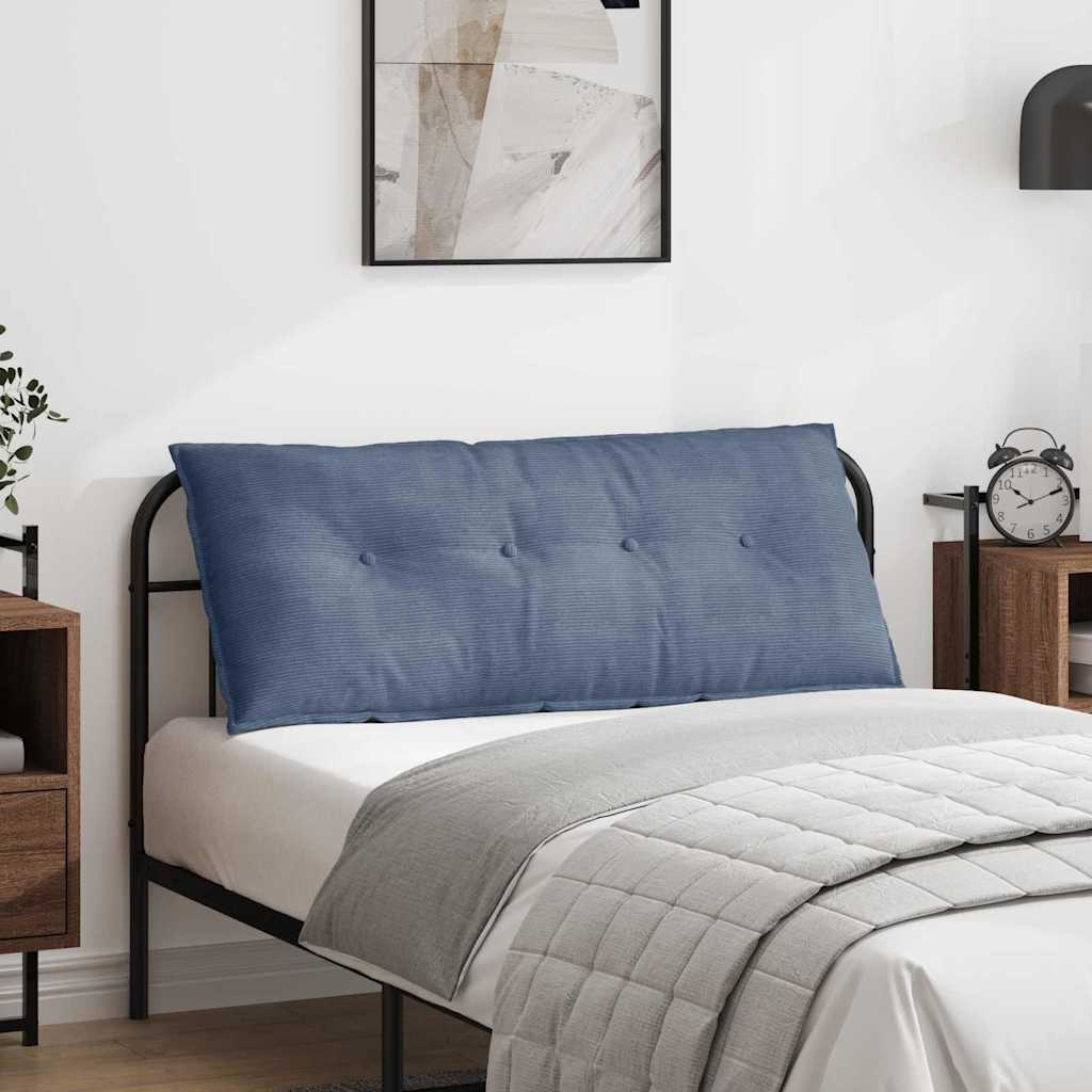 Rücken Kissen Blau 120 x 50 cm Cordstoff