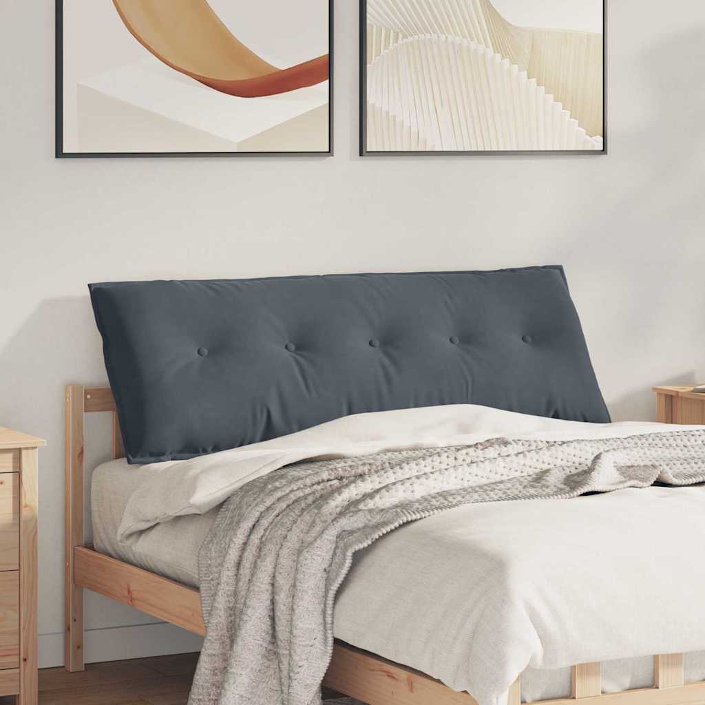 Rücken Kissen Dunkelgrau 140 x 50 cm Cordstoff