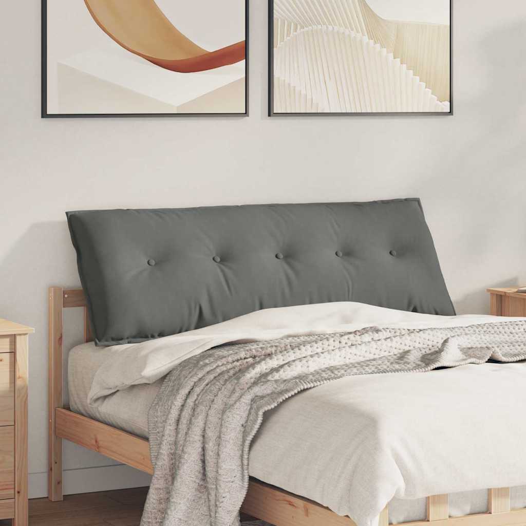 Rücken Kissen Dunkelgrau 140 x 50 cm Mikrofaserstoff