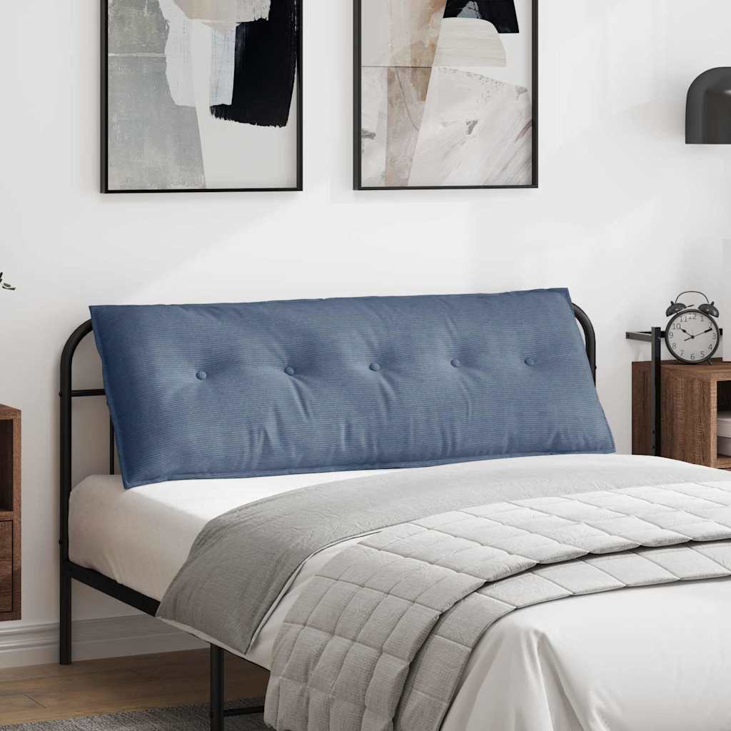 Rücken Kissen Blau 140 x 50 cm Cordstoff