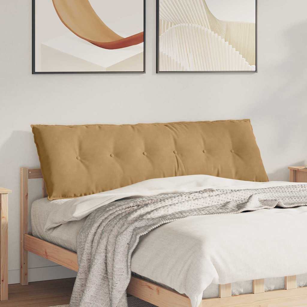 Rücken Kissen Braun 160 x 50 cm Cordstoff