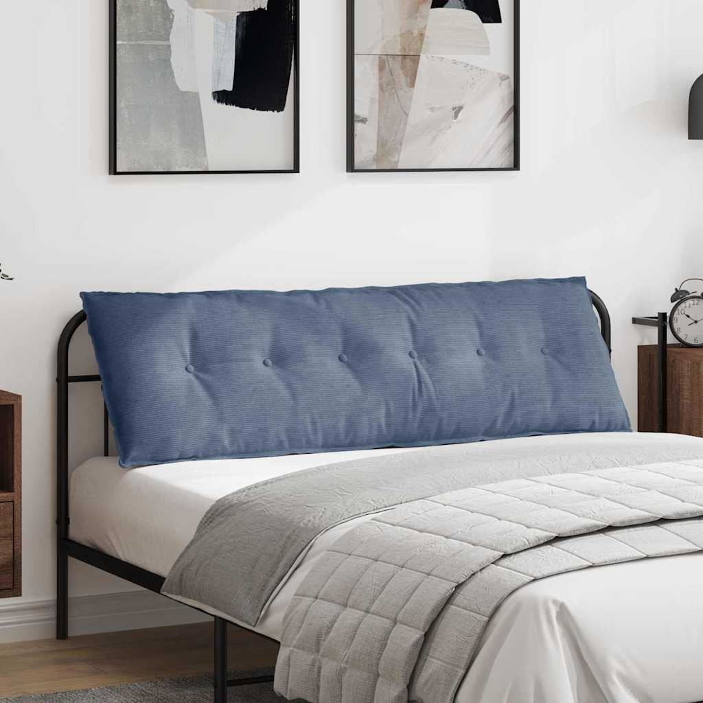 Rücken Kissen Blau 160 x 50 cm Cordstoff