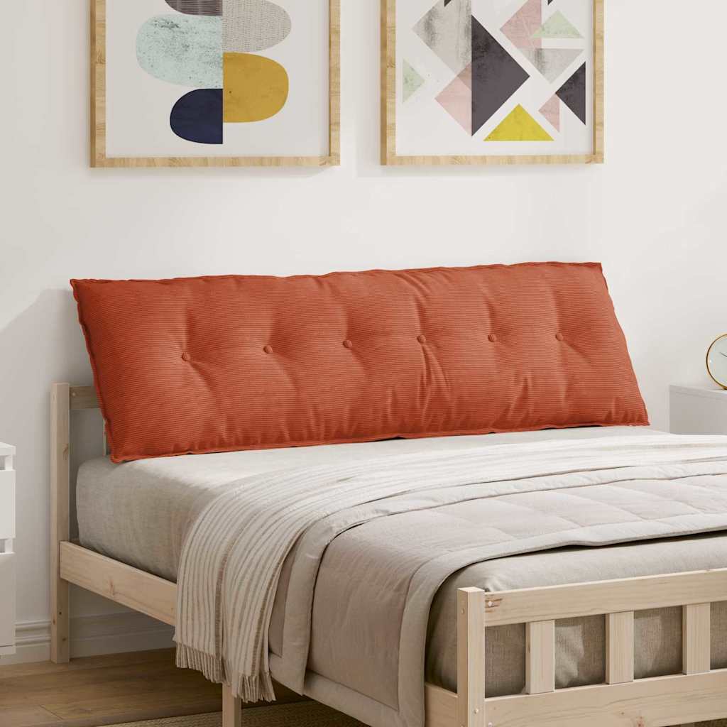 Rücken Kissen Rot-Orange 160 x 50 cm Cordstoff