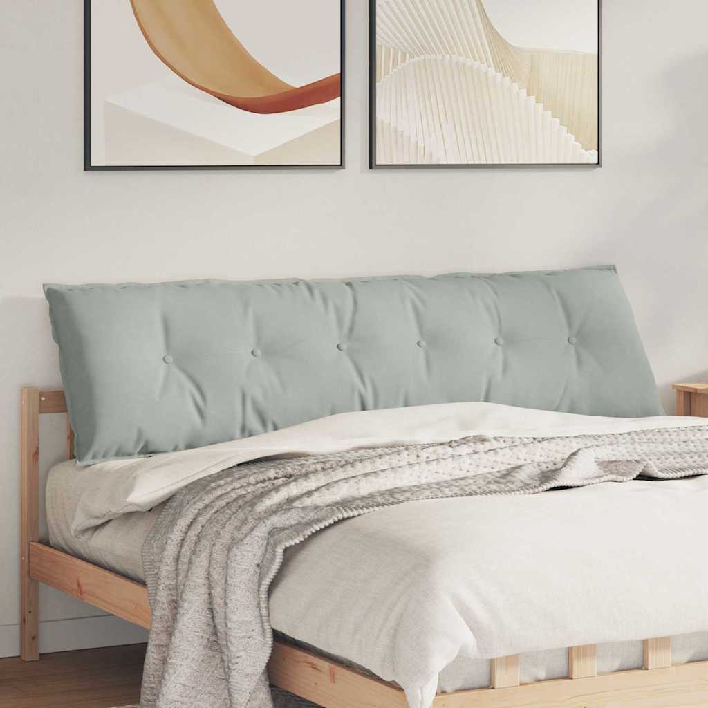 Rücken Kissen Hellgrau 180 x 50 cm Cordstoff