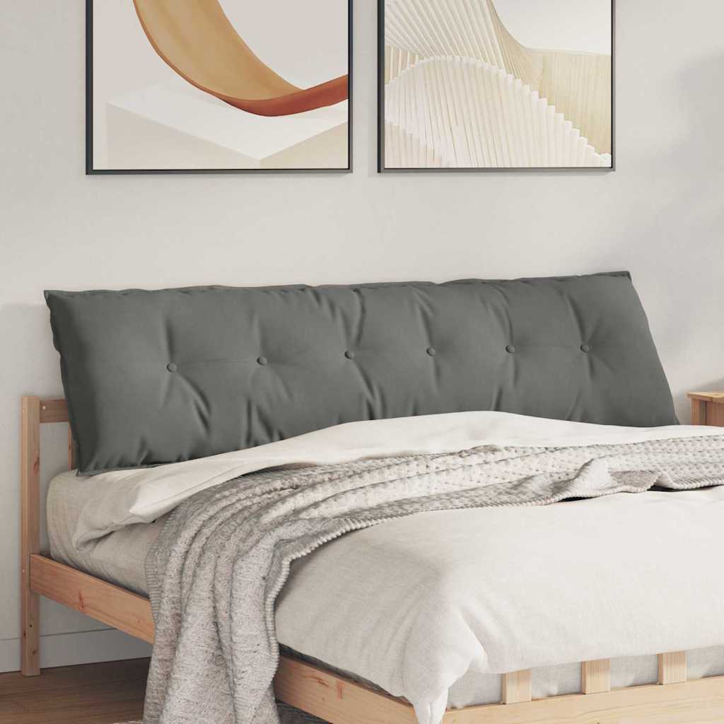 Rücken Kissen Dunkelgrau 180 x 50 cm Mikrofaserstoff