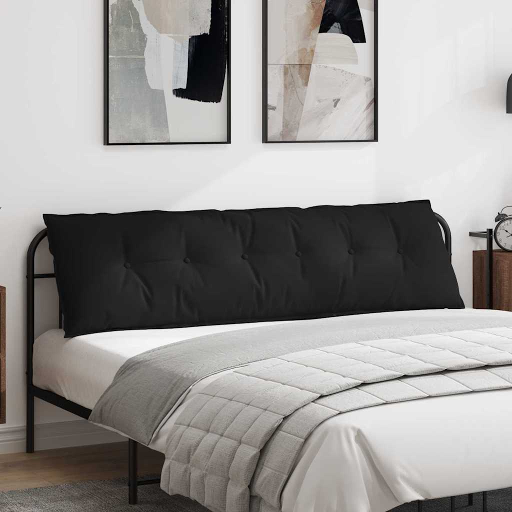 Rücken Kissen Schwarz 180 x 50 cm Mikrofaserstoff