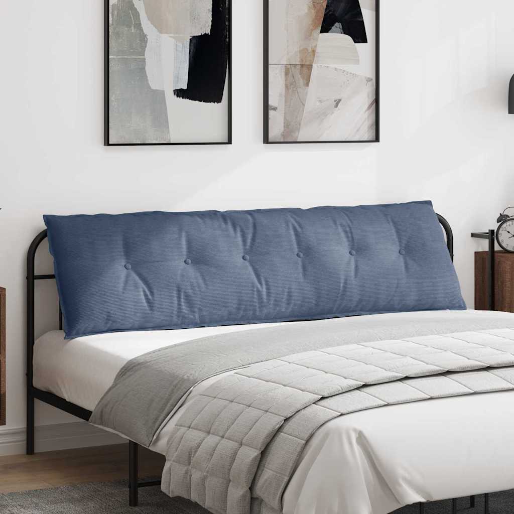 Rücken Kissen Blau 180 x 50 cm Cordstoff