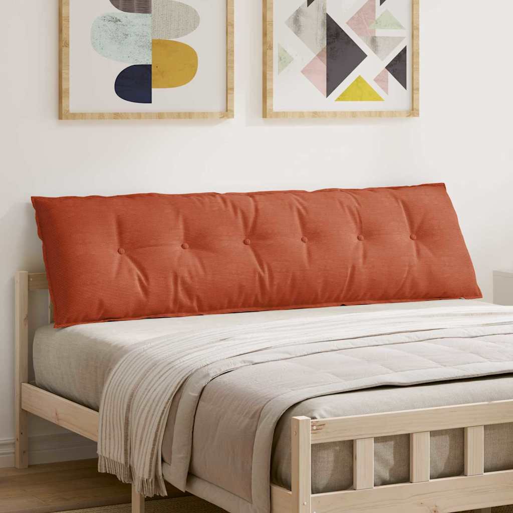 Rücken Kissen Rot-Orange 180 x 50 cm Cordstoff