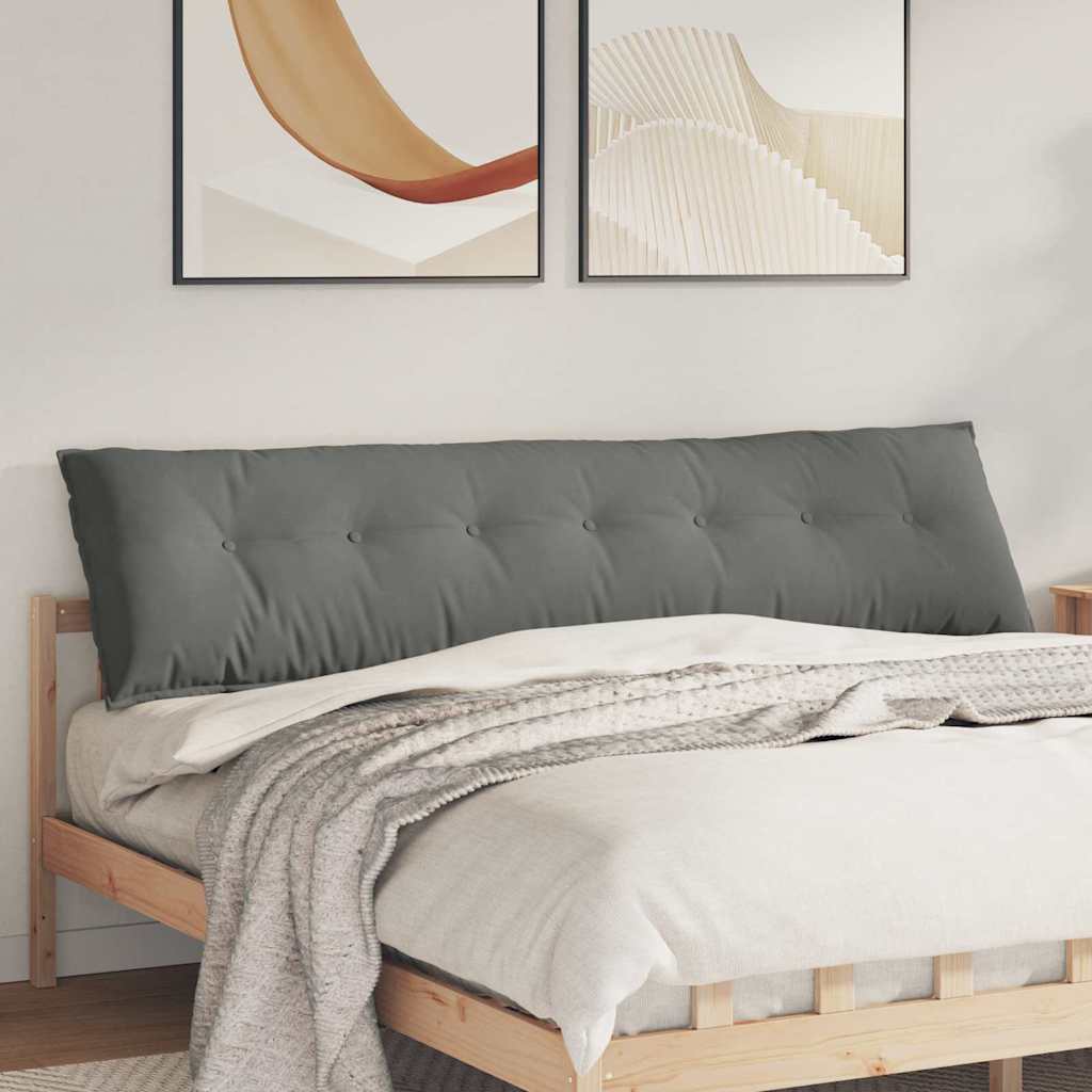 Rücken Kissen Dunkelgrau 200 x 50 cm Mikrofaserstoff