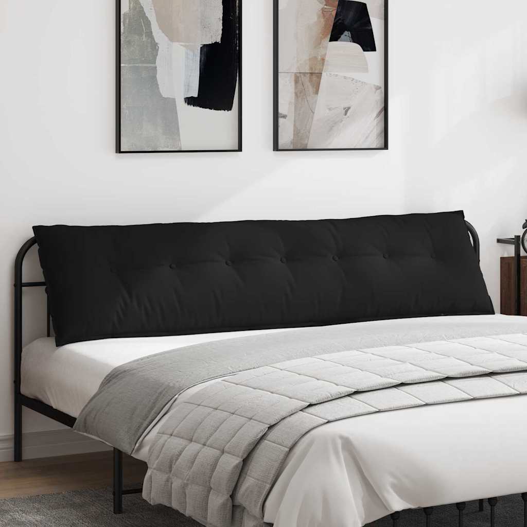 Rücken Kissen Schwarz 200 x 50 cm Mikrofaserstoff