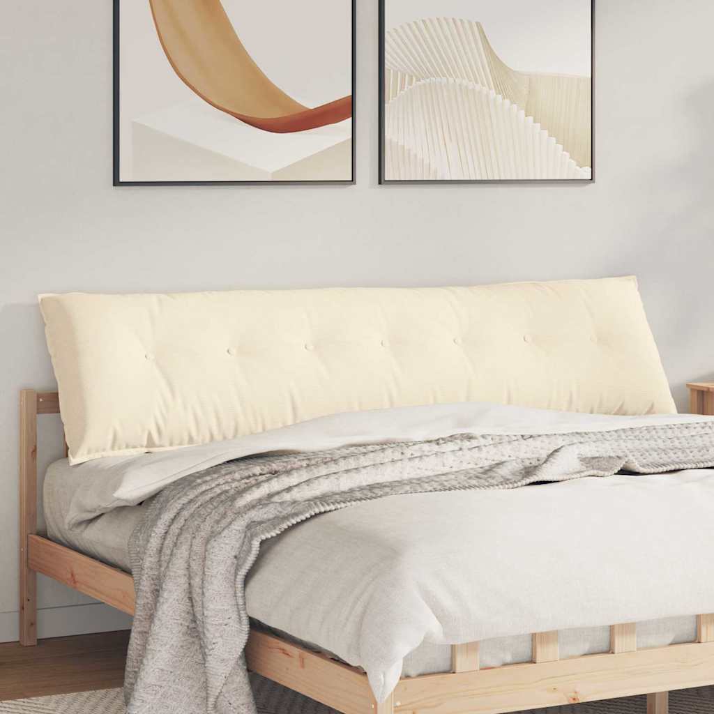 Rücken Kissen Creme 200 x 50 cm Cordstoff