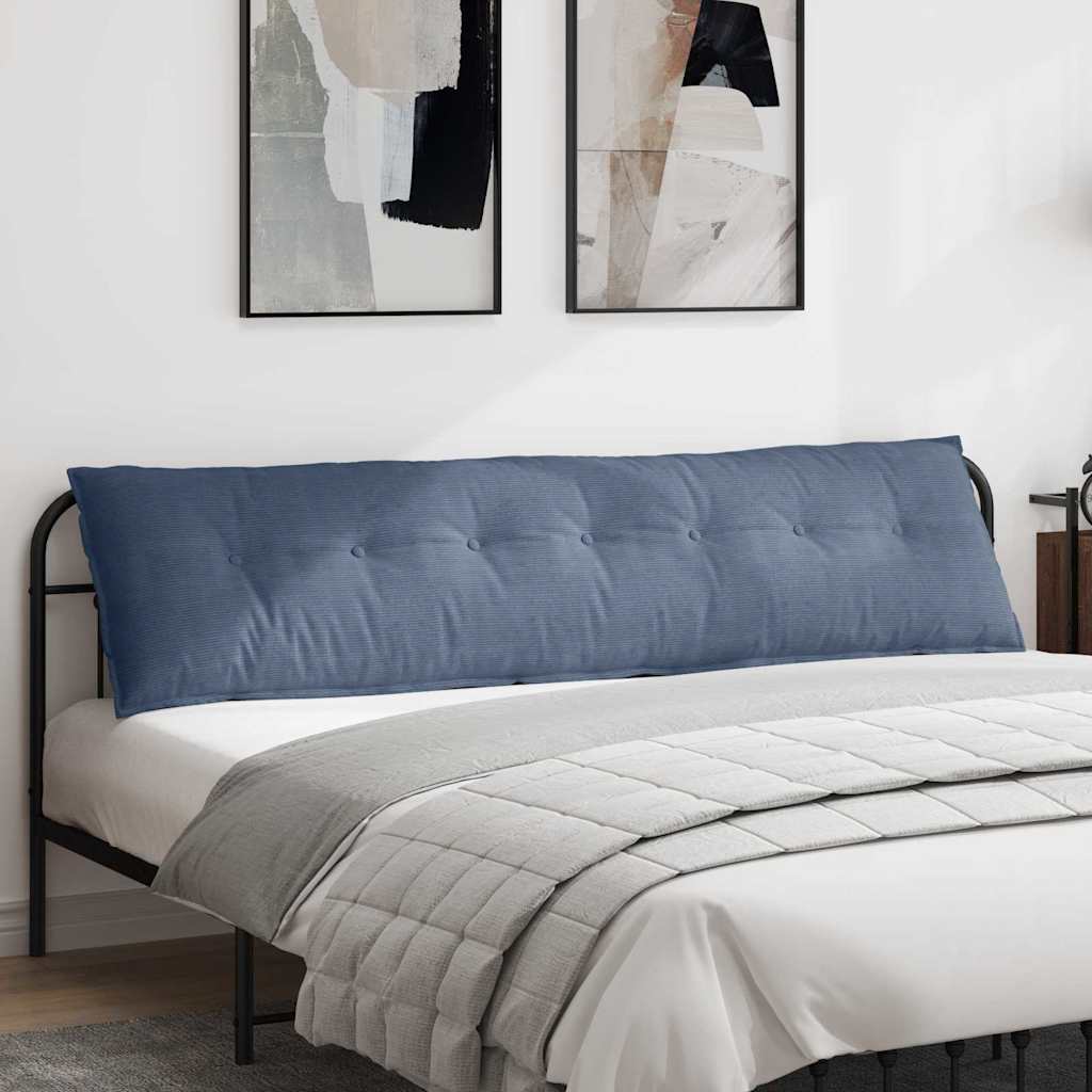 Rücken Kissen Blau 200 x 50 cm Cordstoff