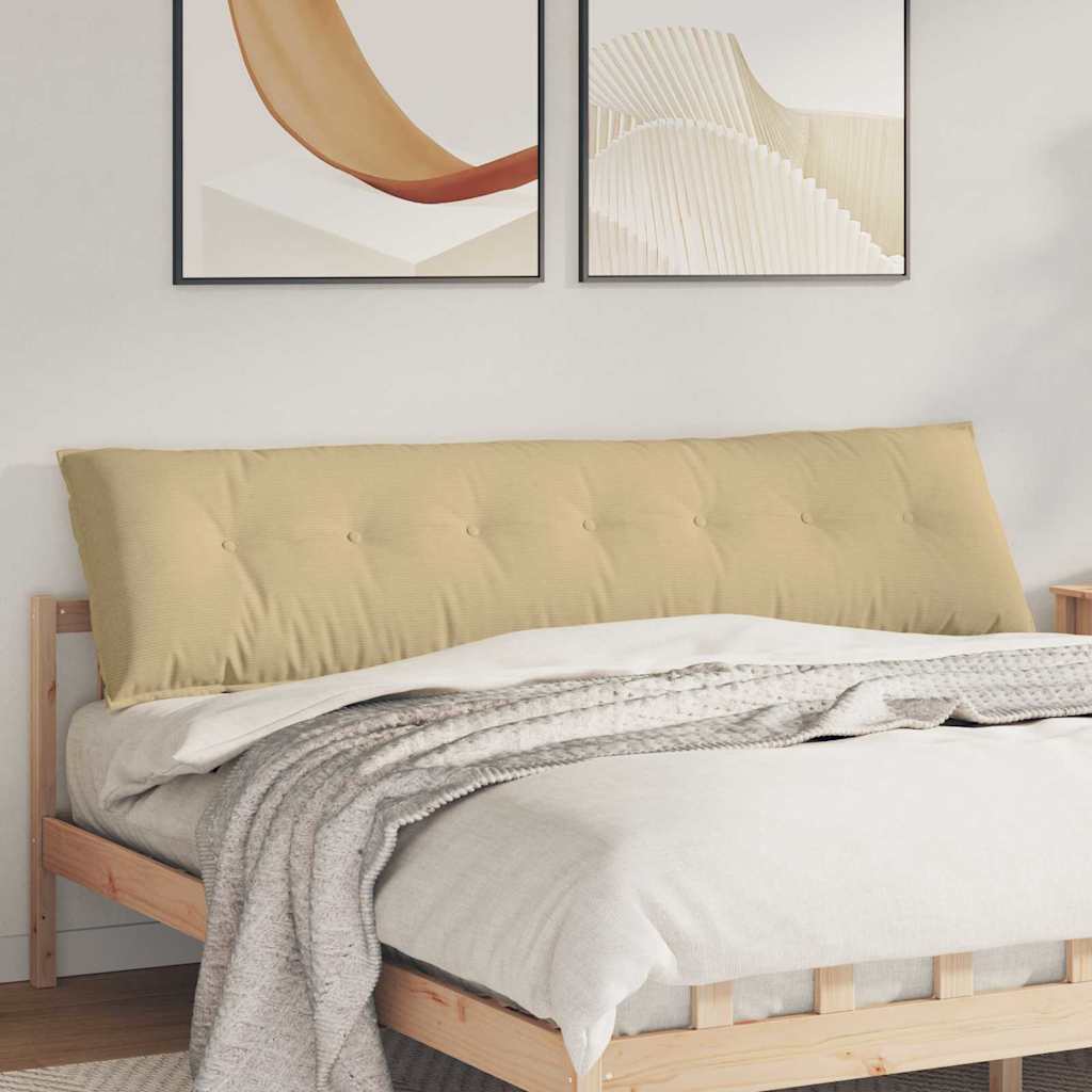 Rücken Kissen Grau-Grün 200 x 50 cm Cordstoff
