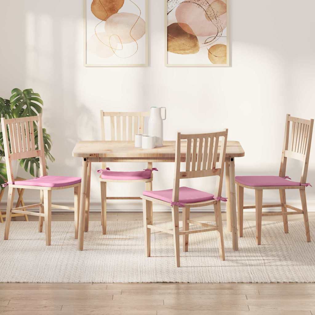 Sitzkissen 4 stk. Stoff Rosa 40 x 40 x 3 cm