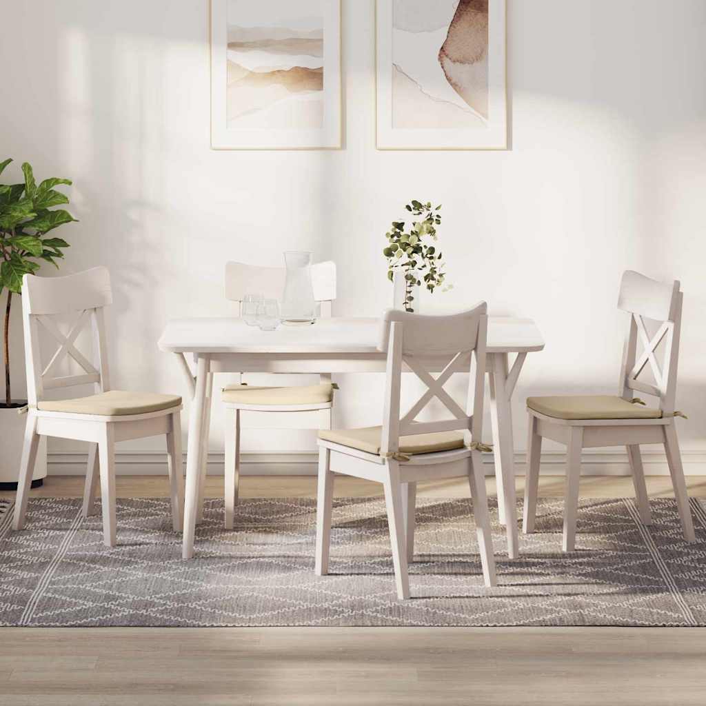 Sitzkissen 4 stk. Mikrofaserstoff Creme 40 x 40 x 3 cm