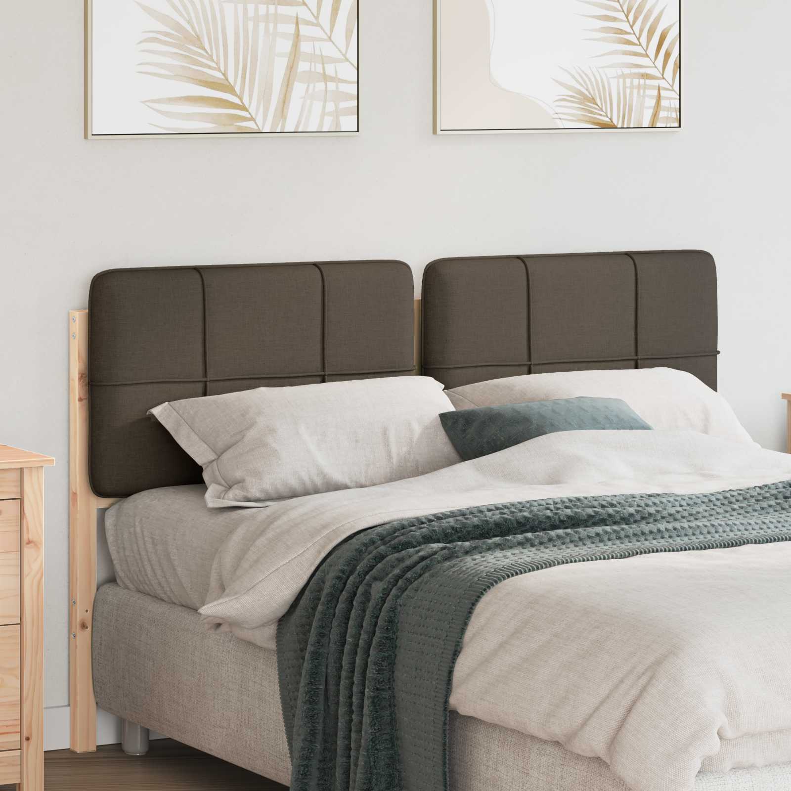 Gepolstertes Kopfteil mit Kopfteil Braun und Taupe 140 cm