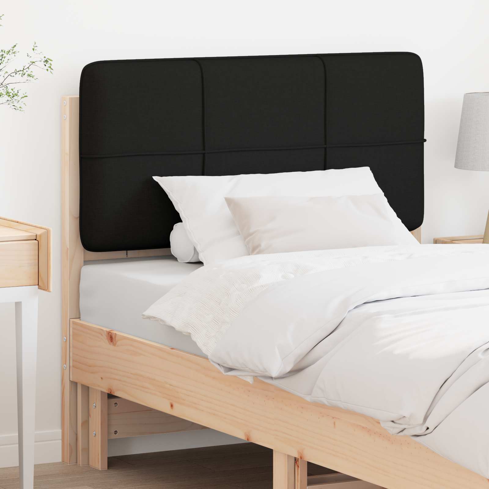 Gepolstertes Kopfteil mit Kopfteil Braun und Schwarz 90 cm