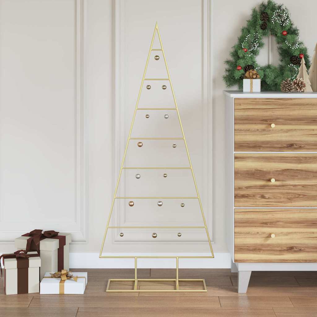 Metall Weihnachtsbaum Gold 125 cm Pulverbeschichteter Stahl