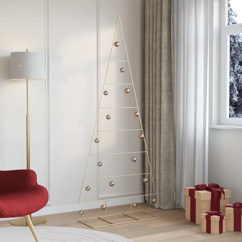 Metall Weihnachtsbaum Gold 211 cm Pulverbeschichteter Stahl