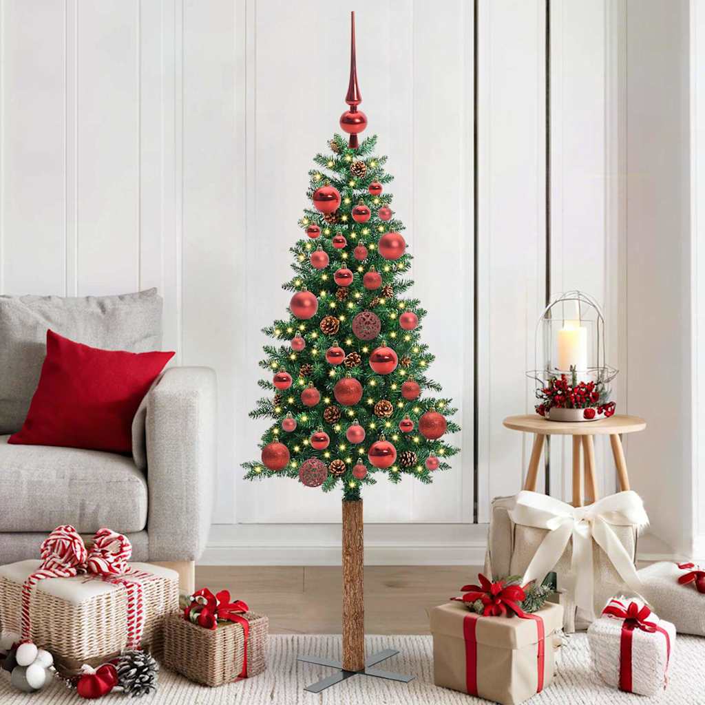 Schlanker Weihnachtsbaum Grün 150 cm