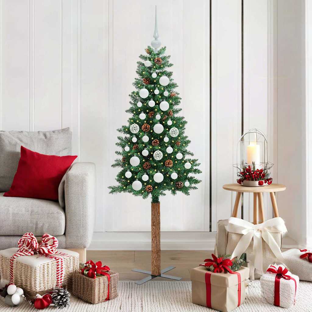 Schlanker Weihnachtsbaum Grün 150 cm
