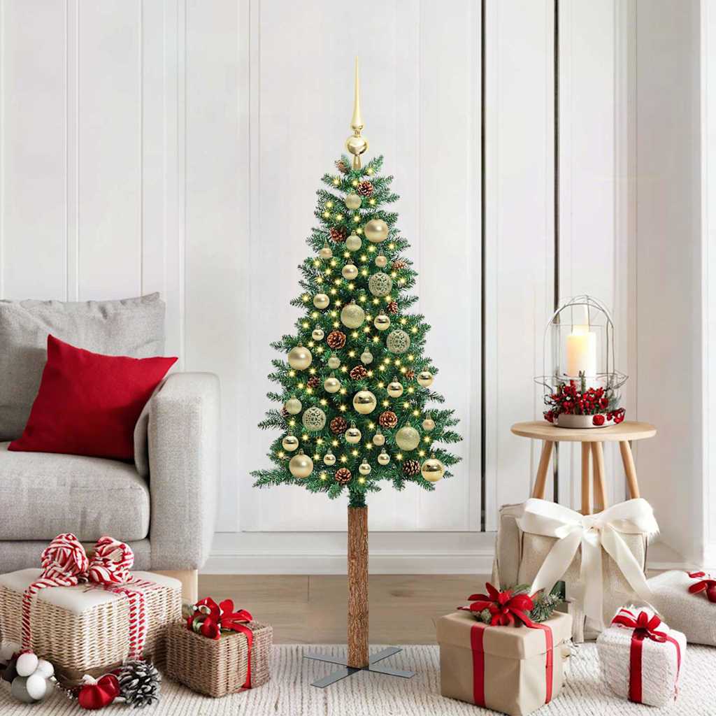 Schlanker Weihnachtsbaum Grün 150 cm
