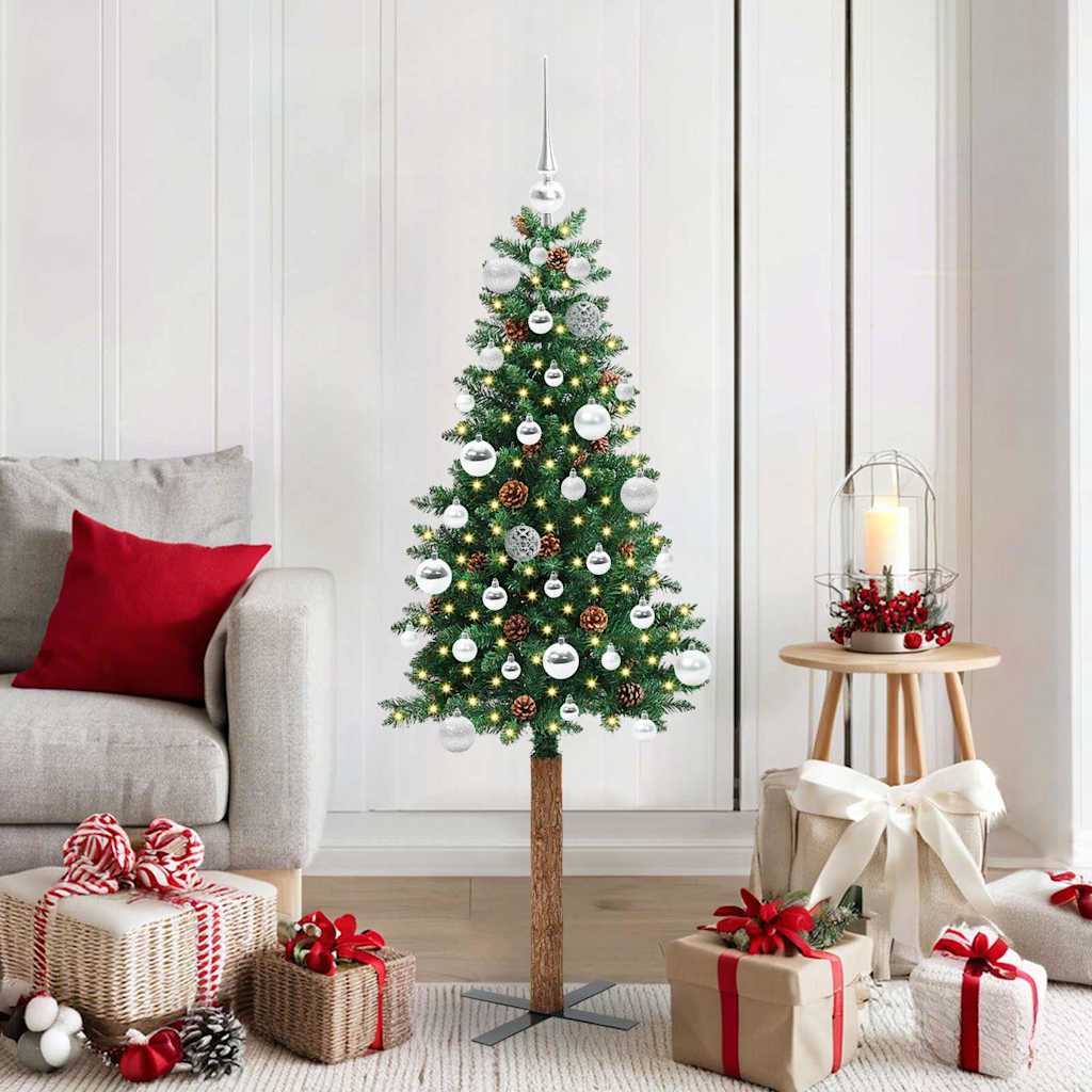 Schlanker Weihnachtsbaum Grün 150 cm