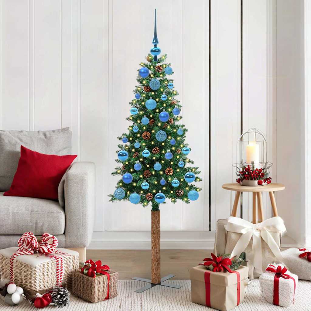 Schlanker Weihnachtsbaum Grün 150 cm