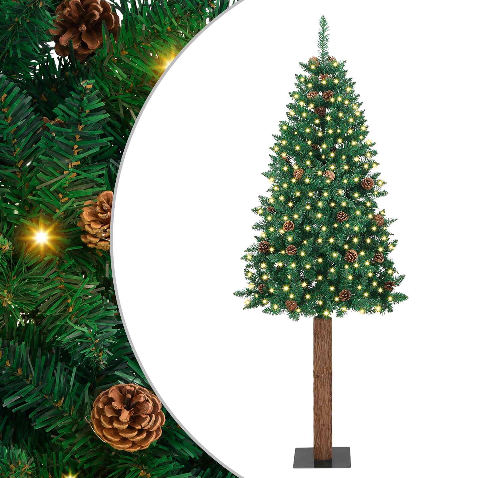 Schlanker Weihnachtsbaum Grün 180 cm
