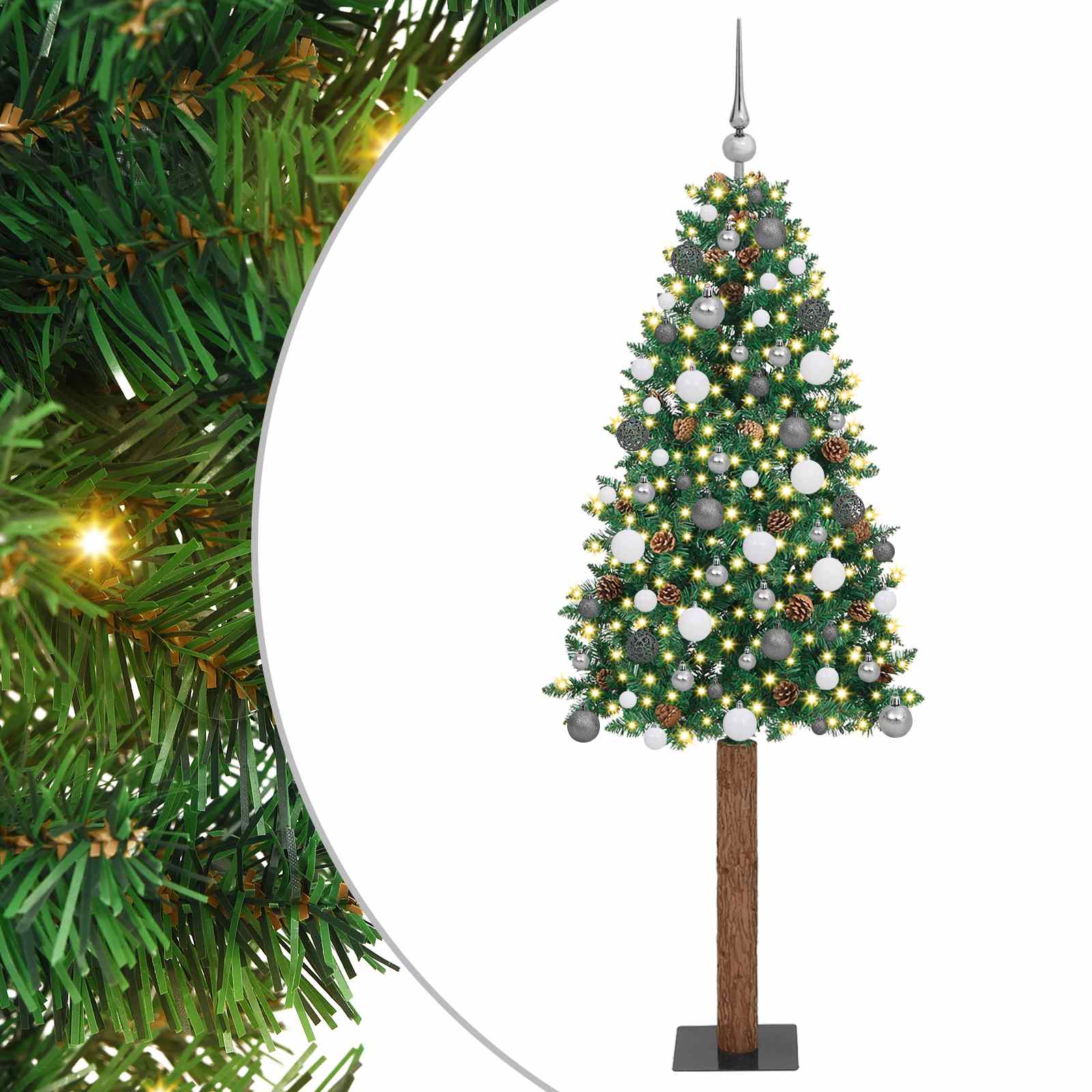 Schlanker Weihnachtsbaum Grün 210 cm