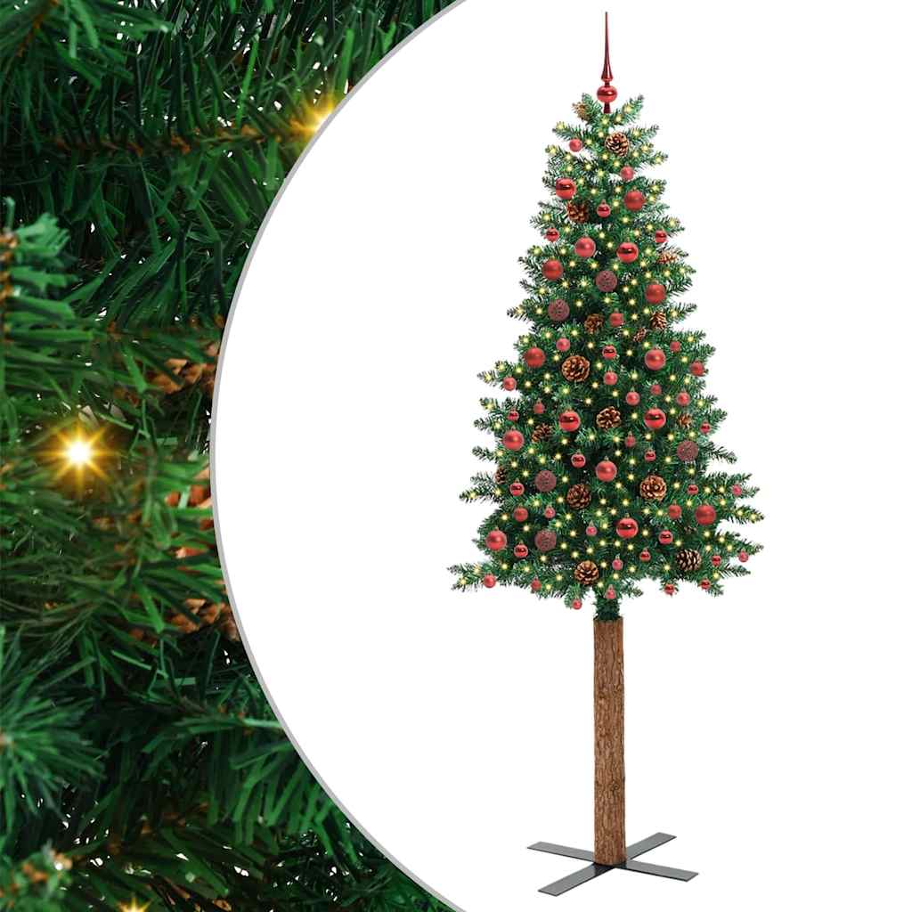 Schlanker Weihnachtsbaum Grün 210 cm