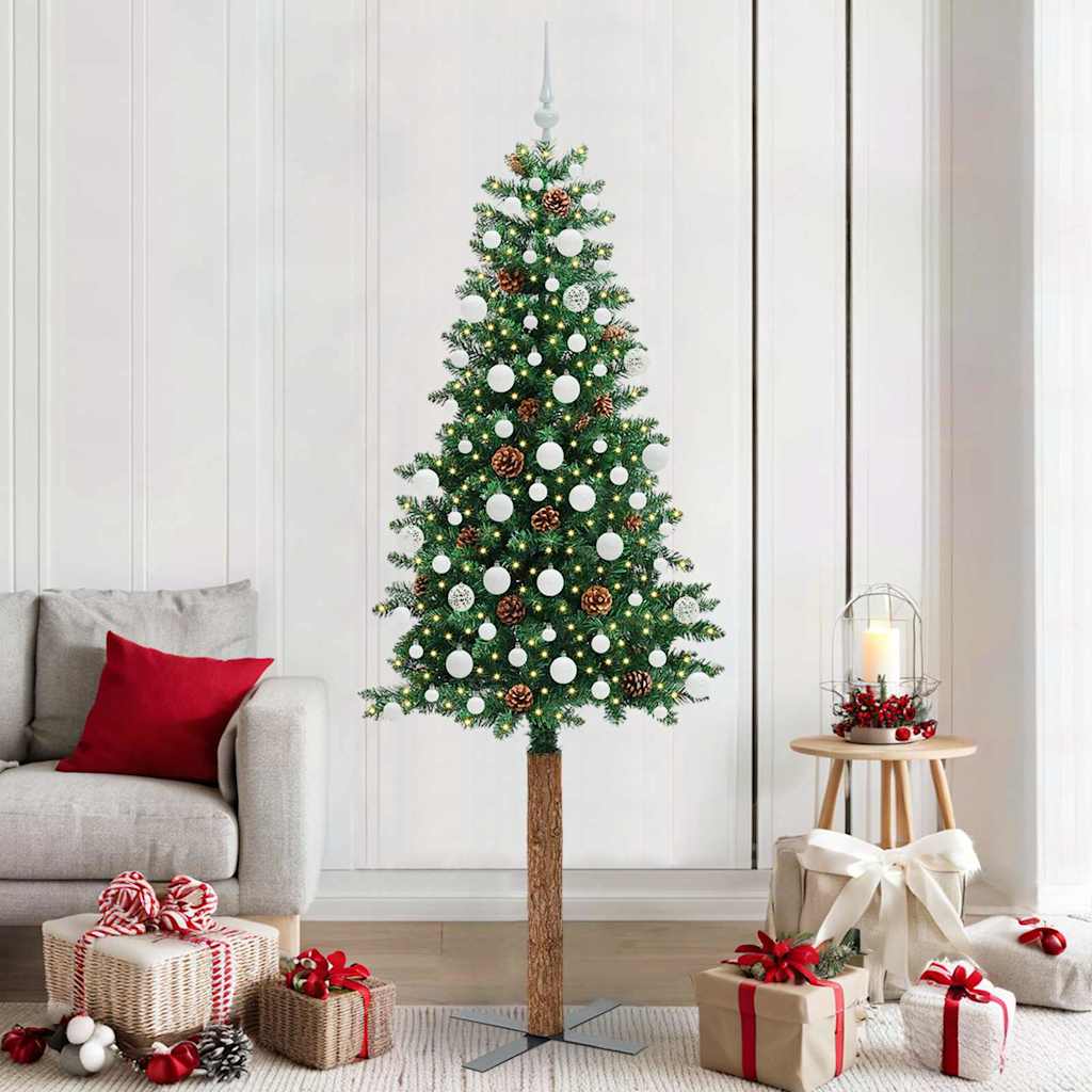Schlanker Weihnachtsbaum Grün 210 cm
