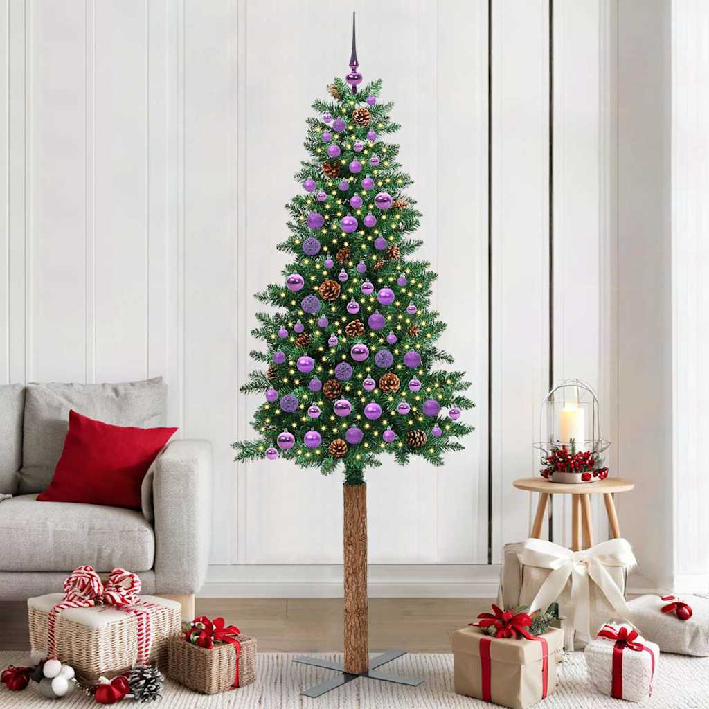 Schlanker Weihnachtsbaum Grün 210 cm