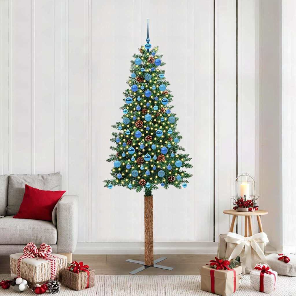 Schlanker Weihnachtsbaum Grün 210 cm