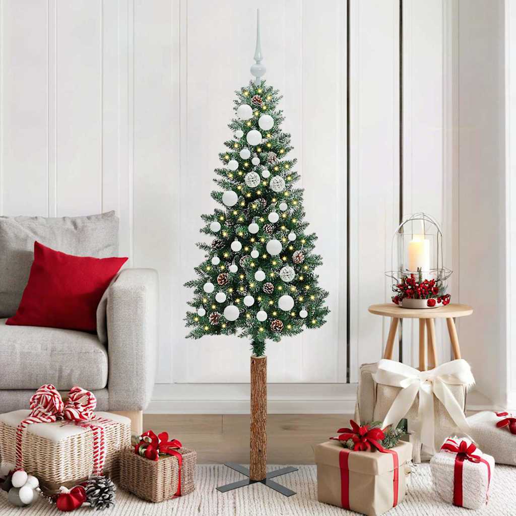 Schlanker Weihnachtsbaum Grün 150 cm
