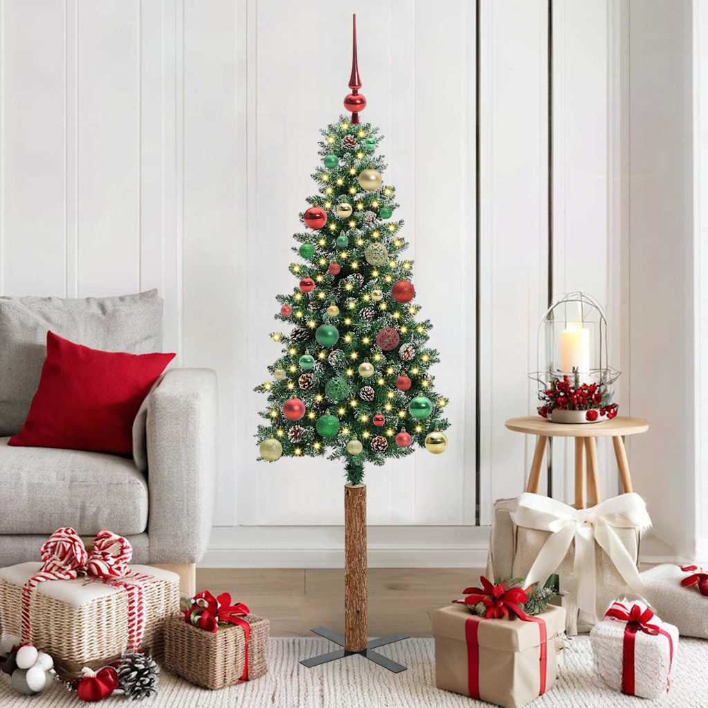 Schlanker Weihnachtsbaum Grün 150 cm