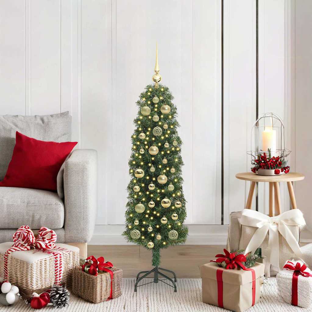 Künstlicher Weihnachtsbaum mit 150 LEDs mit Ständer Grün 120 cm