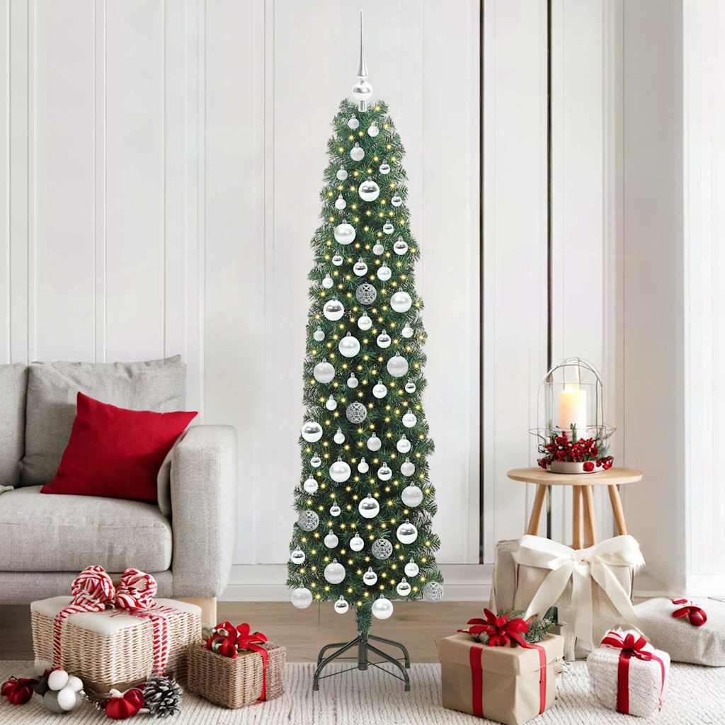 Künstlicher Weihnachtsbaum mit 300 LEDs mit Ständer Grün 180 cm