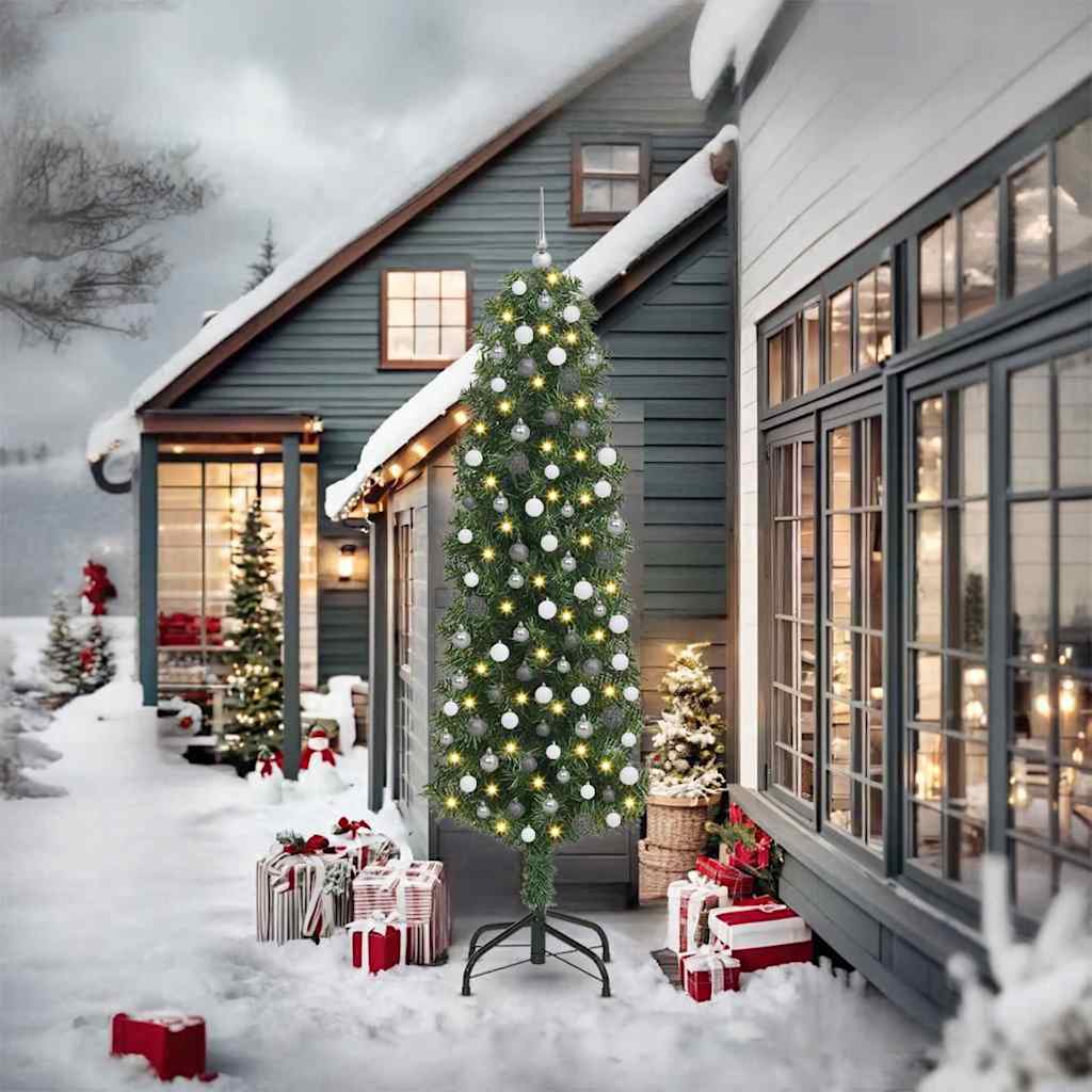 Künstlicher Weihnachtsbaum mit 300 LEDs mit Ständer Grün 240 cm