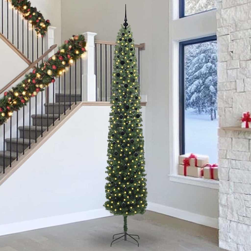 Künstlicher Weihnachtsbaum mit 300 LEDs mit Ständer Grün 300 cm