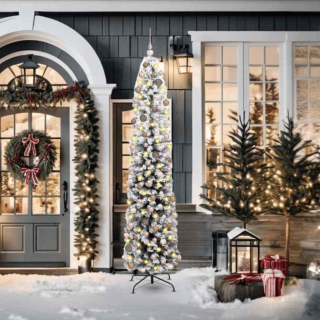 Künstlicher Weihnachtsbaum mit 300 LEDs mit Ständer Grün 210 cm