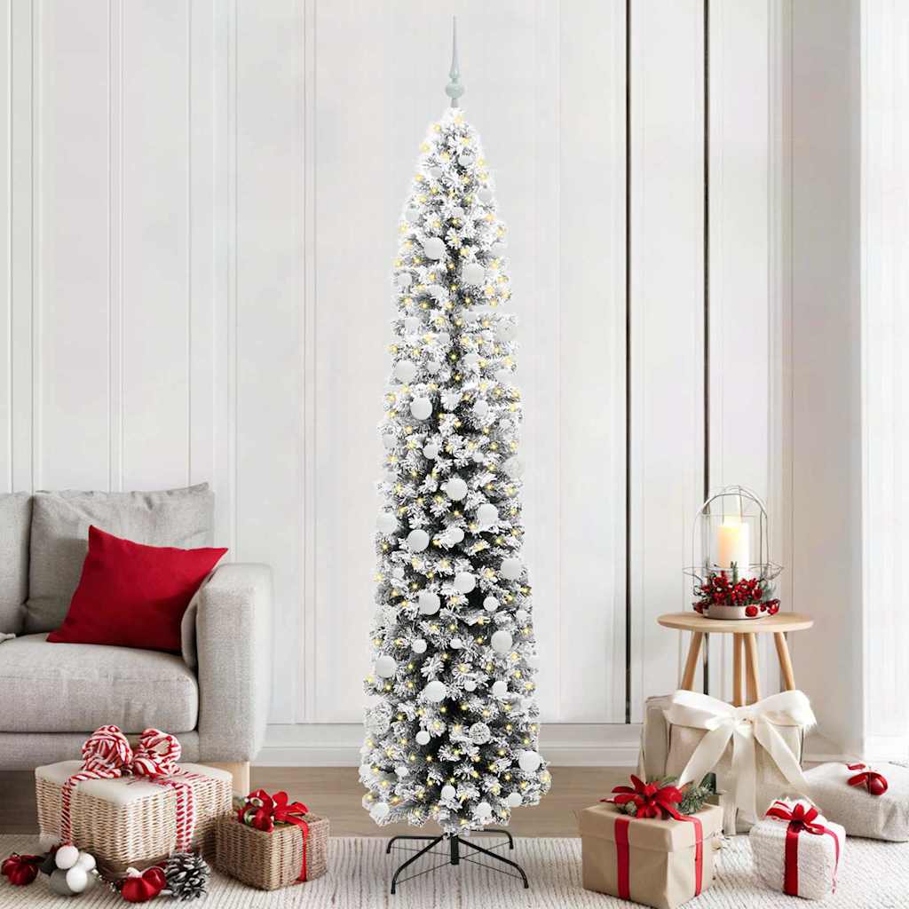 Künstlicher Weihnachtsbaum mit 300 LEDs mit Ständer Grün 210 cm