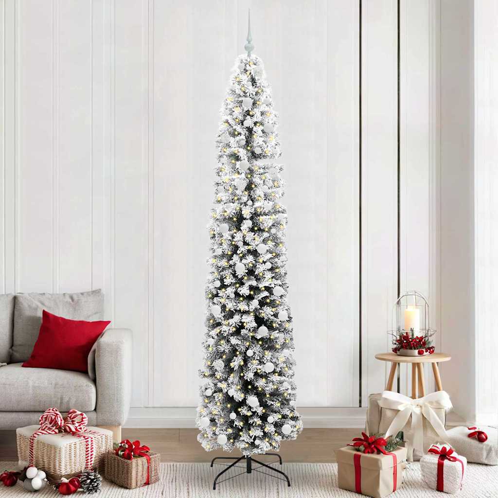 Künstlicher Weihnachtsbaum mit 300 LEDs mit Ständer Grün 240 cm