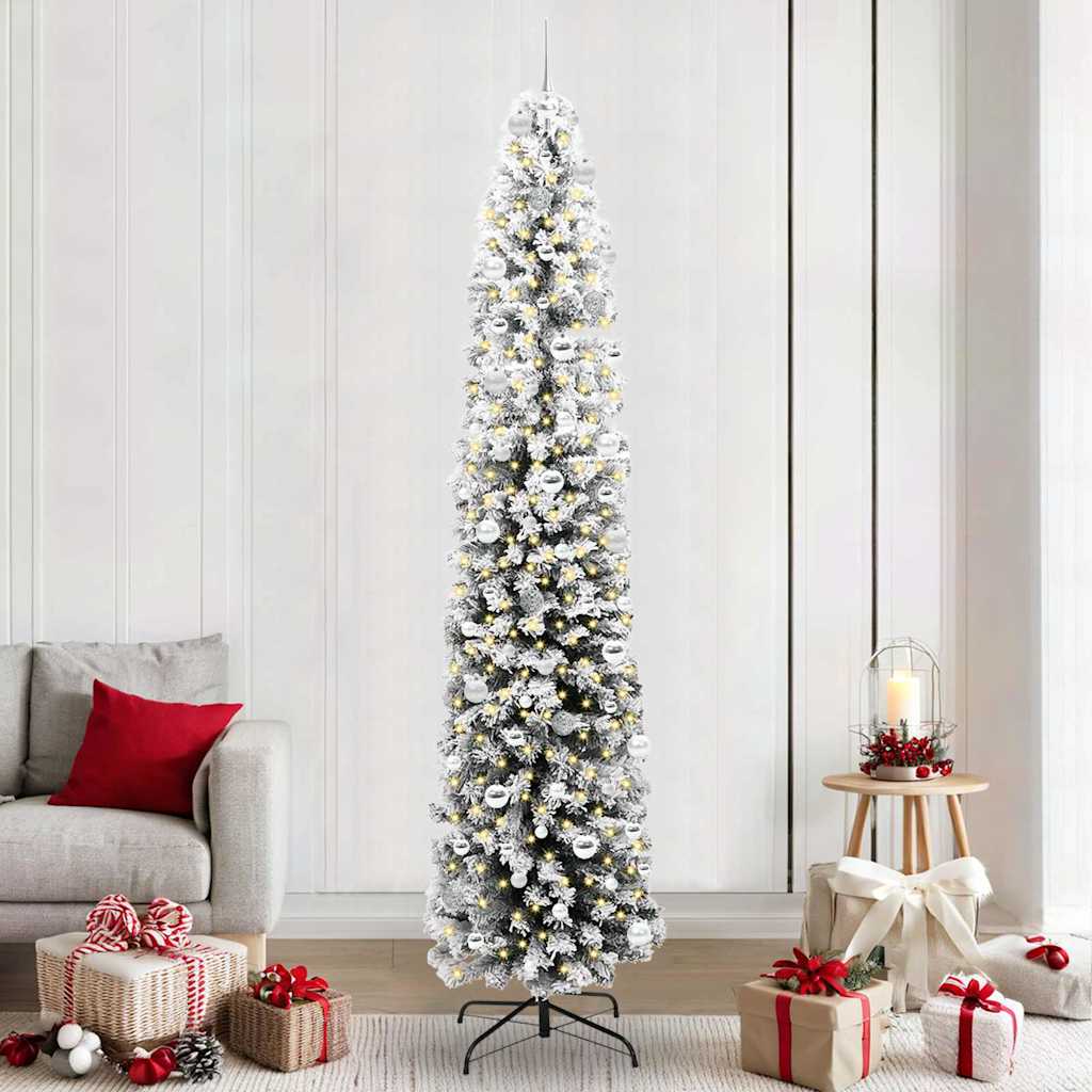 Künstlicher Weihnachtsbaum mit 300 LEDs mit Ständer Grün 240 cm